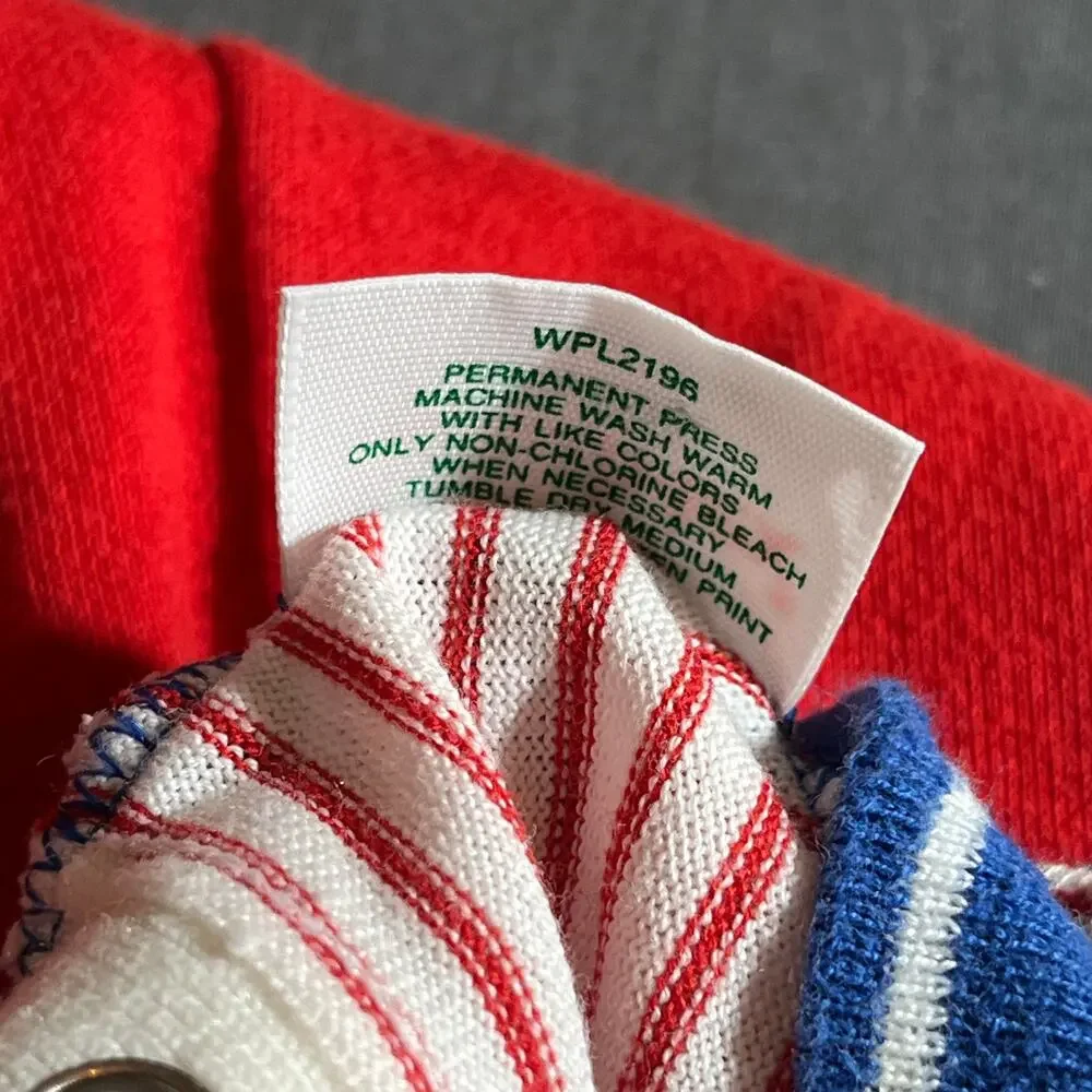 Vintage Health-Tex Romper‎ Baby Size 6 Months Red Striped Short Sleeves USA